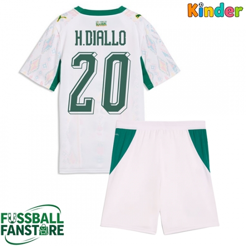 Senegal Habib Diallo #20 Replik Heimtrikot Kinder WM 2026 Kurzarm (+ Kurze Hosen)